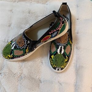 Fergalicious Colorful Snake Print Women's Slide in Shoes